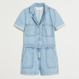 NWT Mango Denim Short Jumpsuit / Romper
